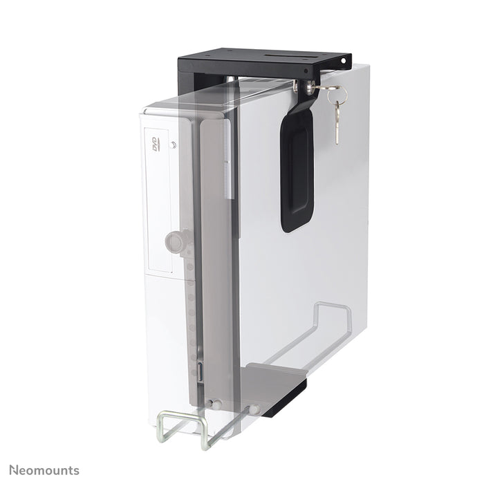 CPU-D075BLACK/LK is a support that allows you to attach a PC to the desk. Incl. key lock.
