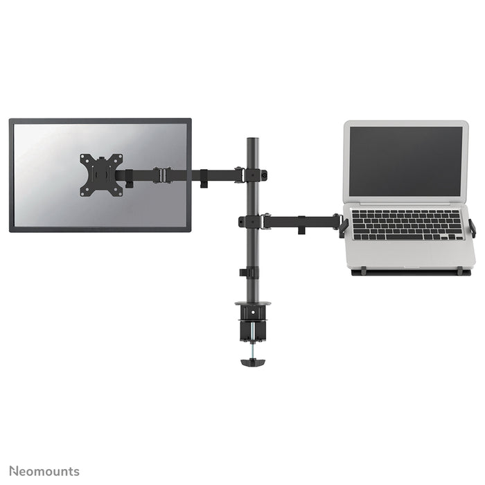 FPMA-D550NOTEBOOK is a desk support for a notebook and flat screen up to 32 inches.