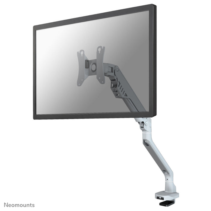 FPMA-D750SILVER is a desk support with gas spring for flat screens up to 32 inches (81 cm).