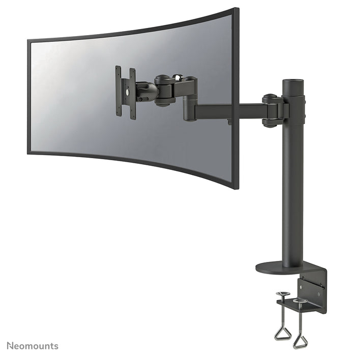 FPMA-D960BLACKPLUS is a desk support with 3 pivot points for curved screens up to 49 inches (124 cm).