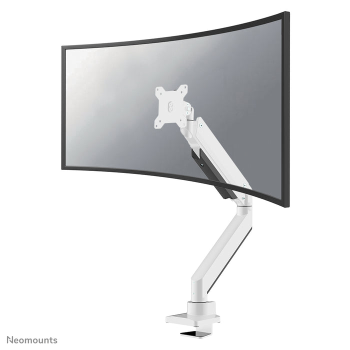 NM-D775WHITEPLUS is a gas-suspended desk support for curved monitors up to 49 inches (124 cm) - White