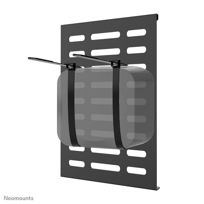 NS-MBTC100BLACK is a mount that allows you to attach a PC or thin client to a menu board wall mount from our NS-WMB series.
