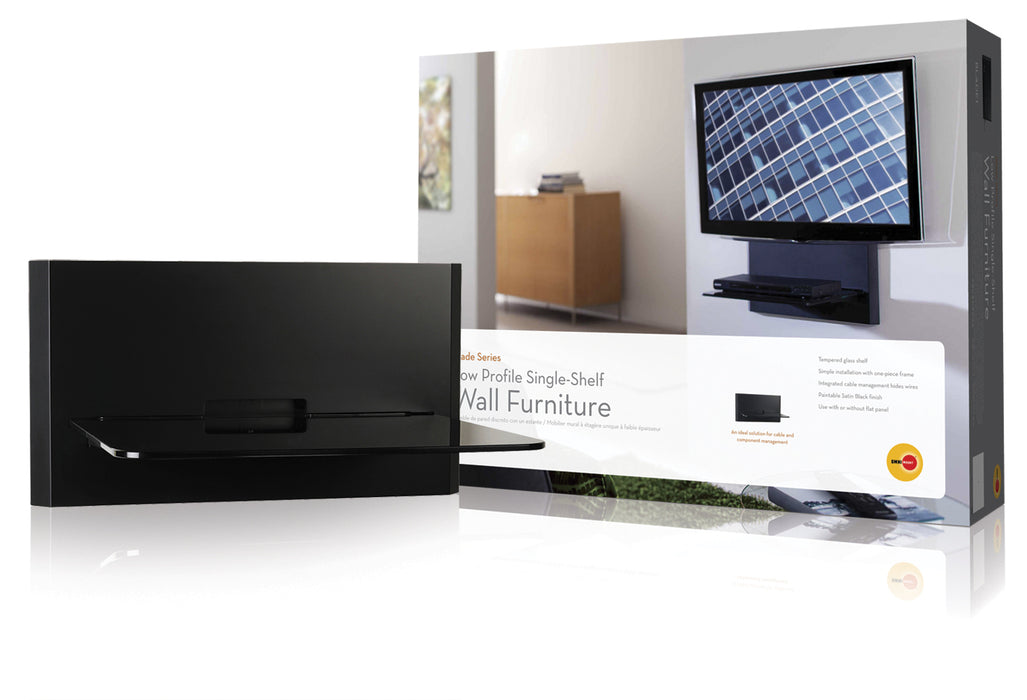 A/V Wall platform with cable management system