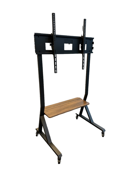 Mobile TV stand for trade fair or meeting room, elegant model