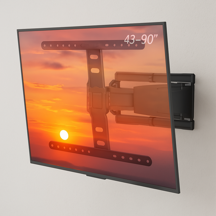 Ultra flat Full Motion TV wall mount - 19.5 to 250mm