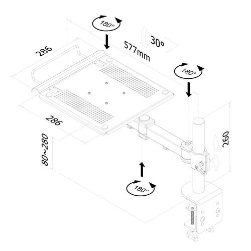 NewStar laptop desk bracket NOTEBOOK-D100