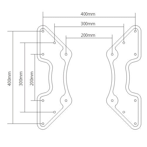 VESA Adapter from 200x200 to 400x400