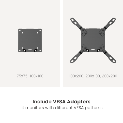 Superciężki uchwyt do monitora z amortyzatorem gazowym oraz portami USB-A i USB-C - maks. 57 cali