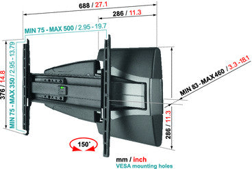 Vogels EFW 8245 TV support Motion M