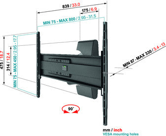 Vogels EFW 8325 LCD LED Plasma wall mount Motion L