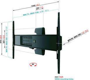 Vogels EFW 8425 LCD LED Plasma wall mount Motion XL