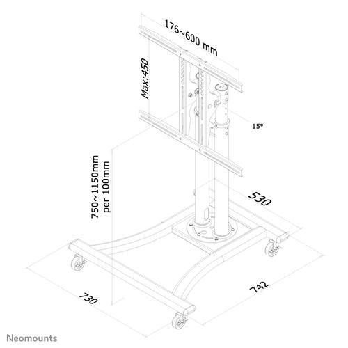 NewStar PLASMA-M1200 mobile TV floor stand 