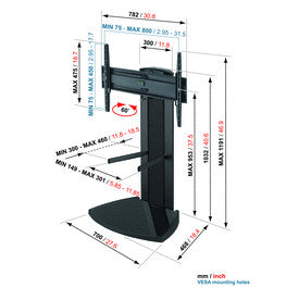 Vogels EFF8340 Floor Stand TV Black