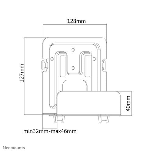 Media player holder - Wall mounting - AWL-440BL