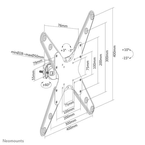 Neomounts by Newstar TV pole mount up to 55 inches
