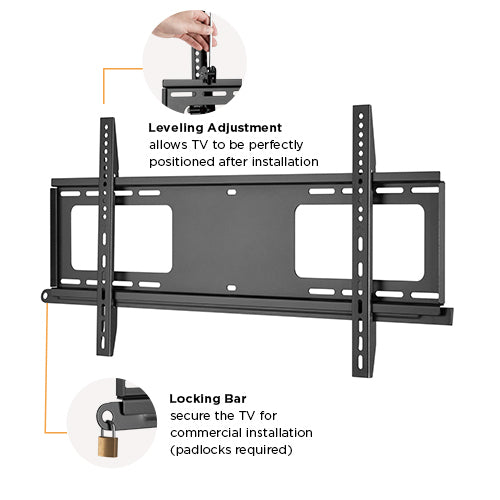Cheap wall bracket silver for screens up to 40" Only 3.5 cm from the wall