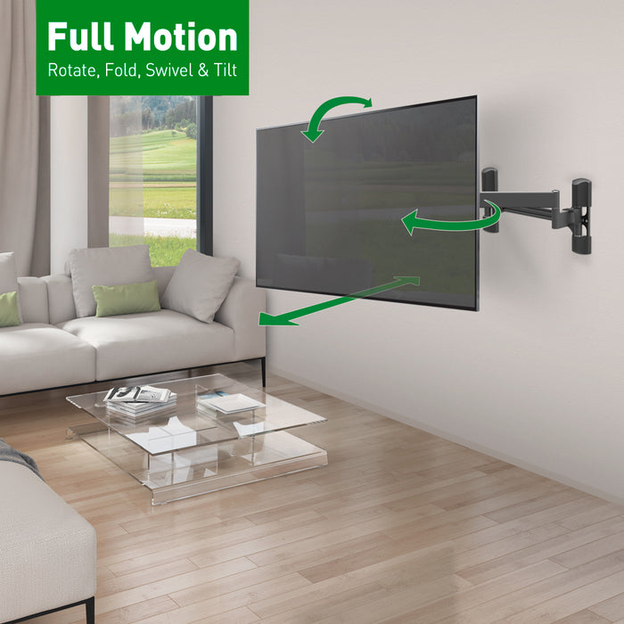 Sturdy TV wall bracket for the corner | 13" - 90" | Barkan Mounts