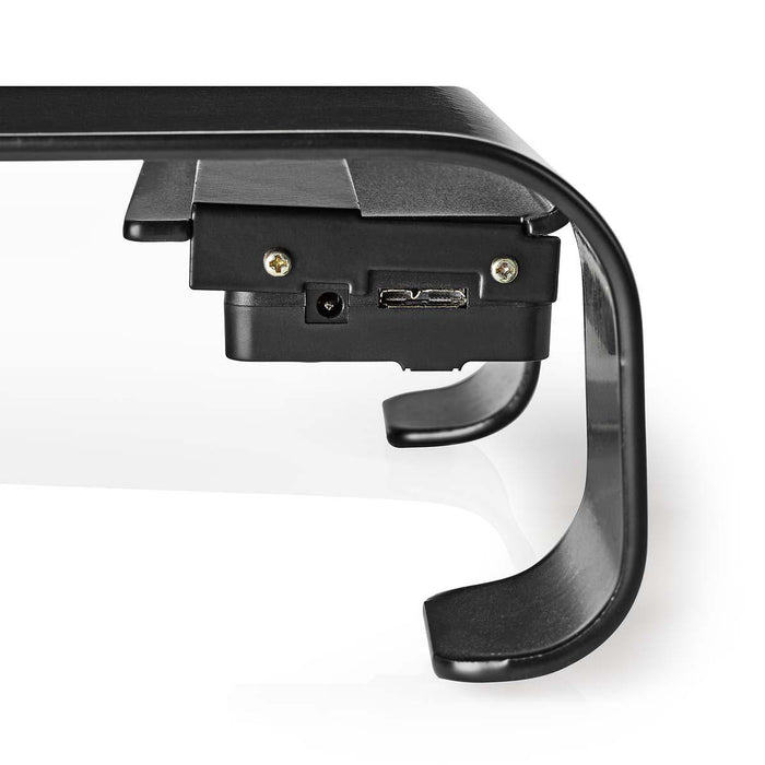 Ergonomic Multifunctional Stand | USB 3.0 Hub | 4-Port | Black