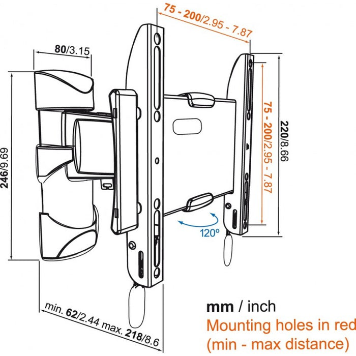 Vogel's BASE 25 S rotating TV mount for screens up to 37 inches