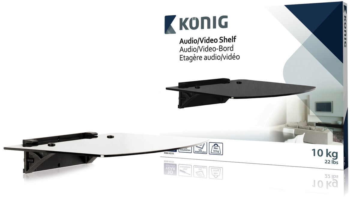 Audio/video shelf tempered glass