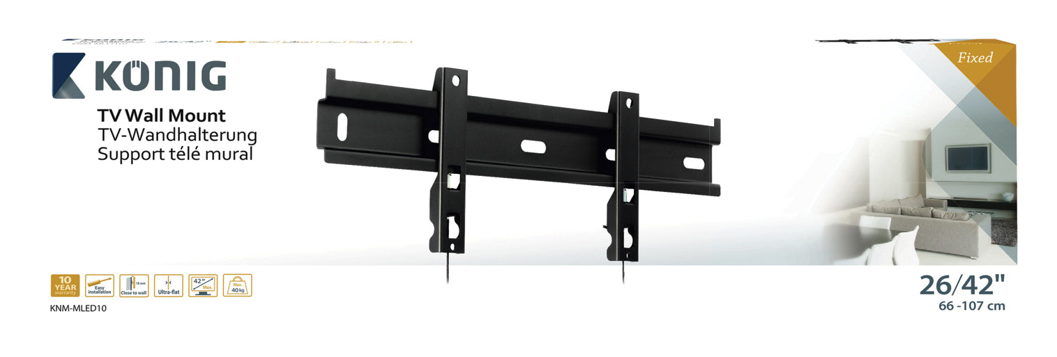 Wall bracket ultra flat 26-42”