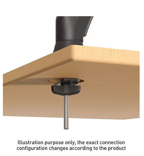 Double monitor arm with desk mounting