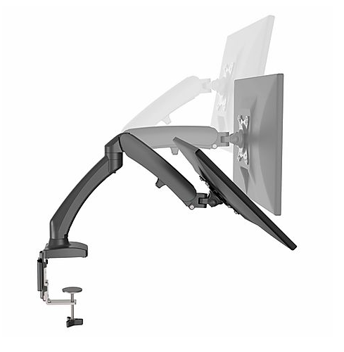 Double monitor arm with desk mounting