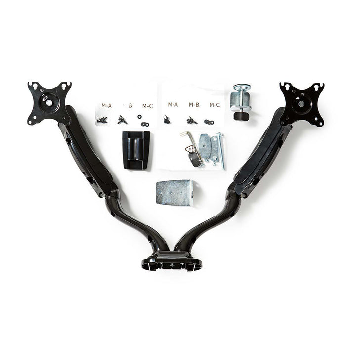 Desk monitor mount | Double monitor arm | Full motion | 10 - 32" 