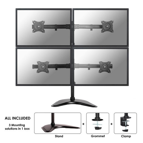 Neomounts D335D4BLACK Desk support for four screens