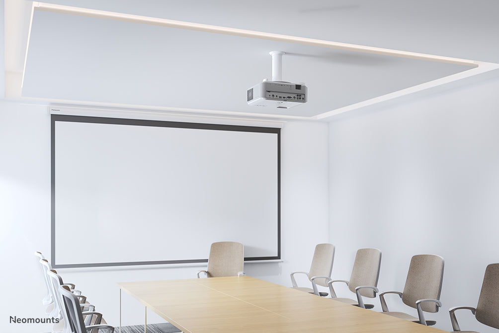 BEAMER-C80WHITE is a universal ceiling mount for beamers and projectors.