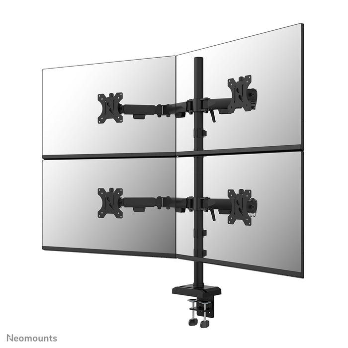 Neomounts DS60-600BL2-2 Quadruple monitorarm voor vier schermen 10-32" – productaanzicht