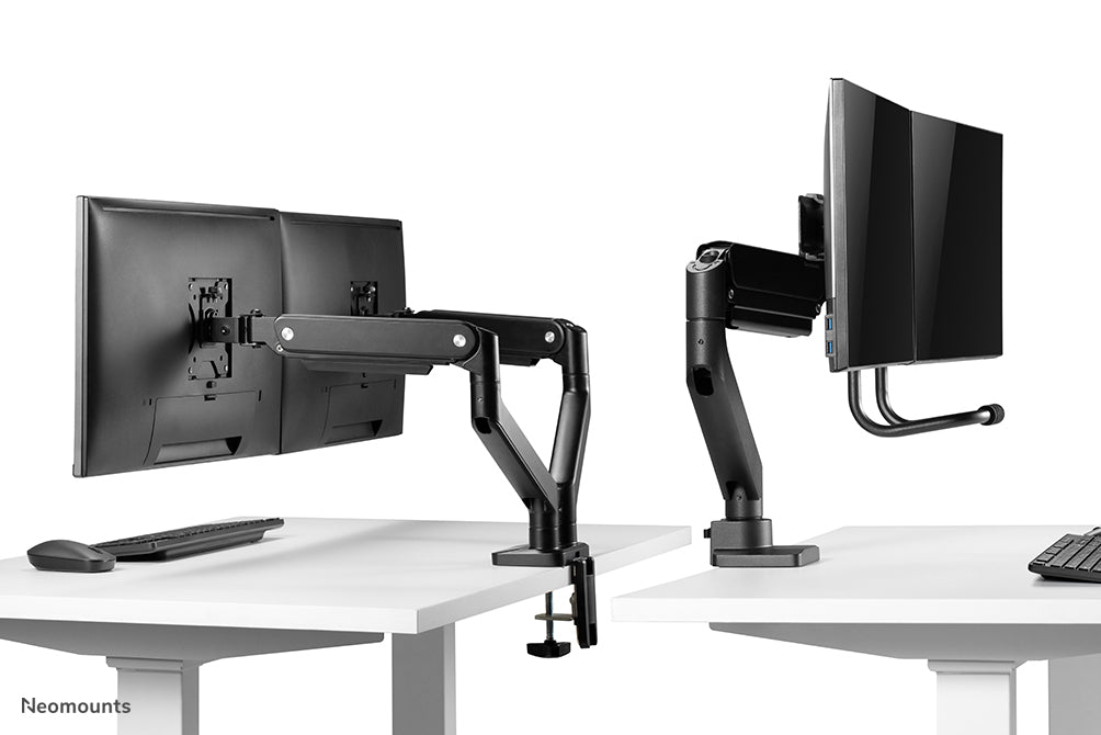 DS75-450BL2 full motion monitor desk mount for 17-32 inch screens - Black