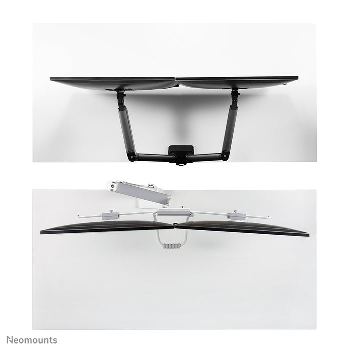 DS75-450BL2 full motion monitor desk mount for 17-32 inch screens - White