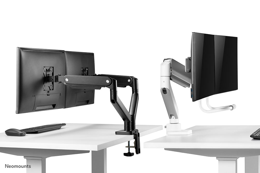 DS75-450BL2 full motion monitor desk mount for 17-32 inch screens - White