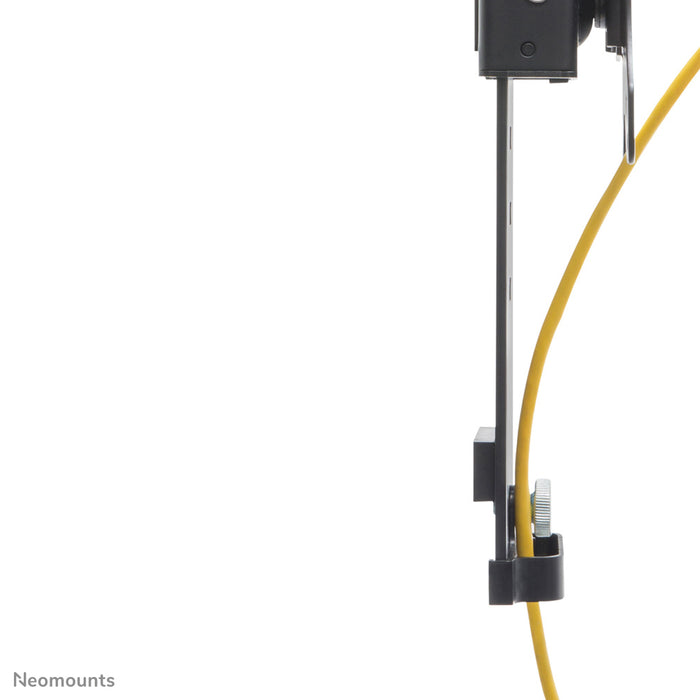 FPMA-CH100BLACK is a desk support that can be hung over a partition wall for flat screens up to 30 inches.