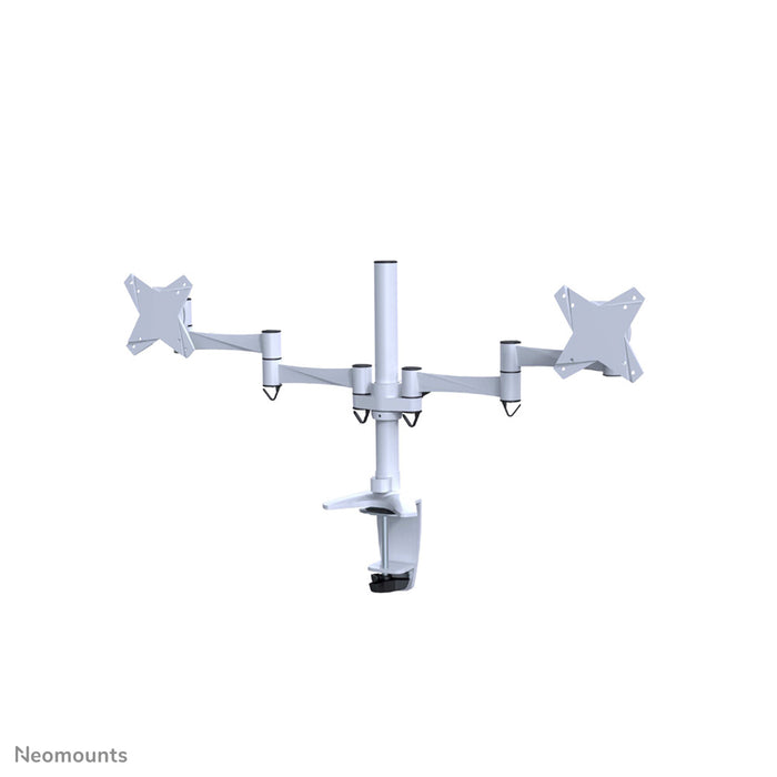 FPMA-D1330DWHITE is a desk support for 2 flat screens up to 27 inches (69 cm).
