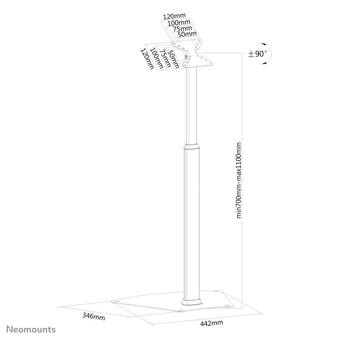 FPMA-D1550SILVER is a furniture for LCD/LED/Plasma screens up to 32 inches (81 cm), Height adjustable - Silver