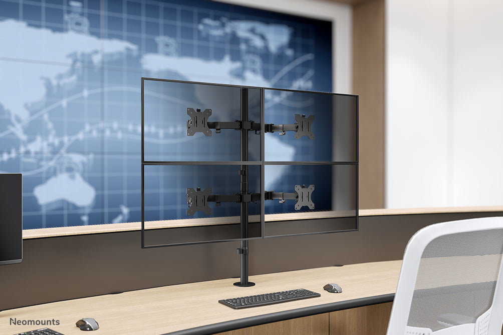 FPMA-D550D4BLACK full motion desk support for 13-32 inch screens - Black