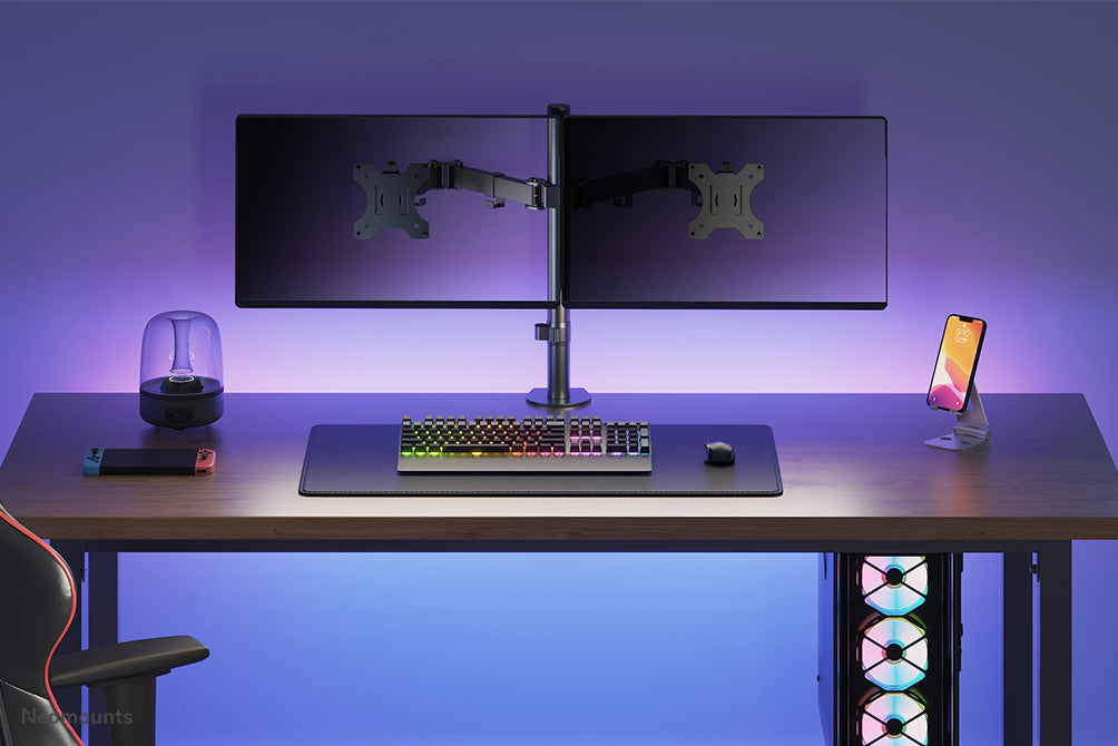 FPMA-D550DBLACK is a desk support for 2 flat screens up to 32 inches - Black