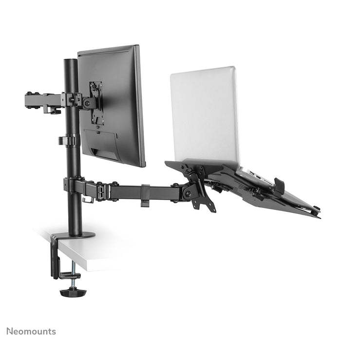 FPMA-D550NOTEBOOK is a desk support for a notebook and flat screen up to 32 inches.