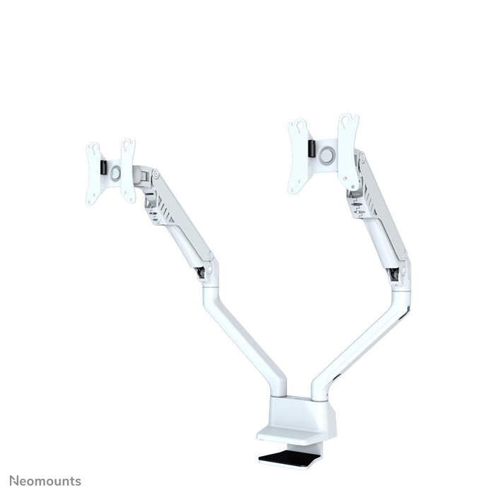 FPMA-D750DWHITE is a desk support with gas spring for flat screens up to 32 inches (81 cm).