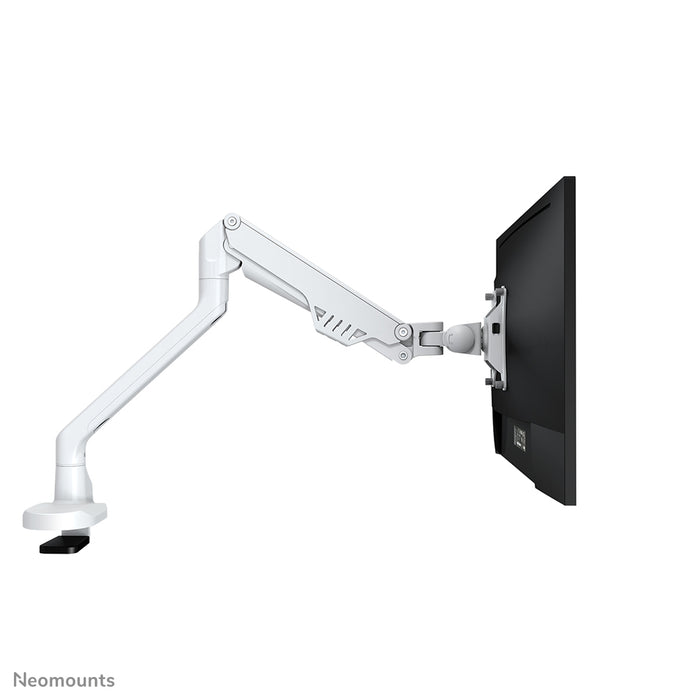 FPMA-D750WHITE2 is a desk support with gas spring for flat screens up to 32 inches (81 cm).