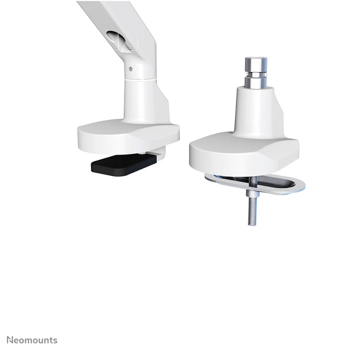 FPMA-D750WHITE2 is a desk support with gas spring for flat screens up to 32 inches (81 cm).