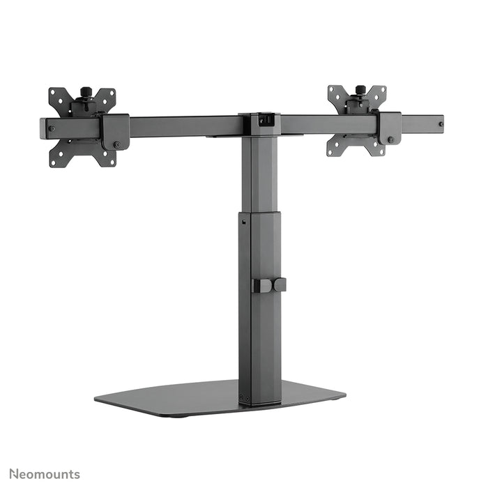 FPMA-D865DBLACK is a desk support for two flat screens up to 27 inches (69 cm).