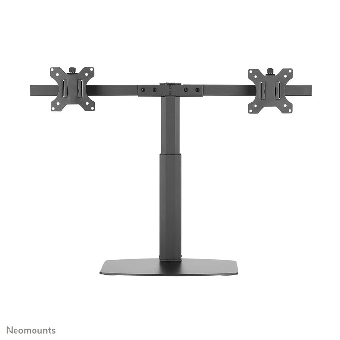 FPMA-D865DBLACK is a desk support for two flat screens up to 27 inches (69 cm).