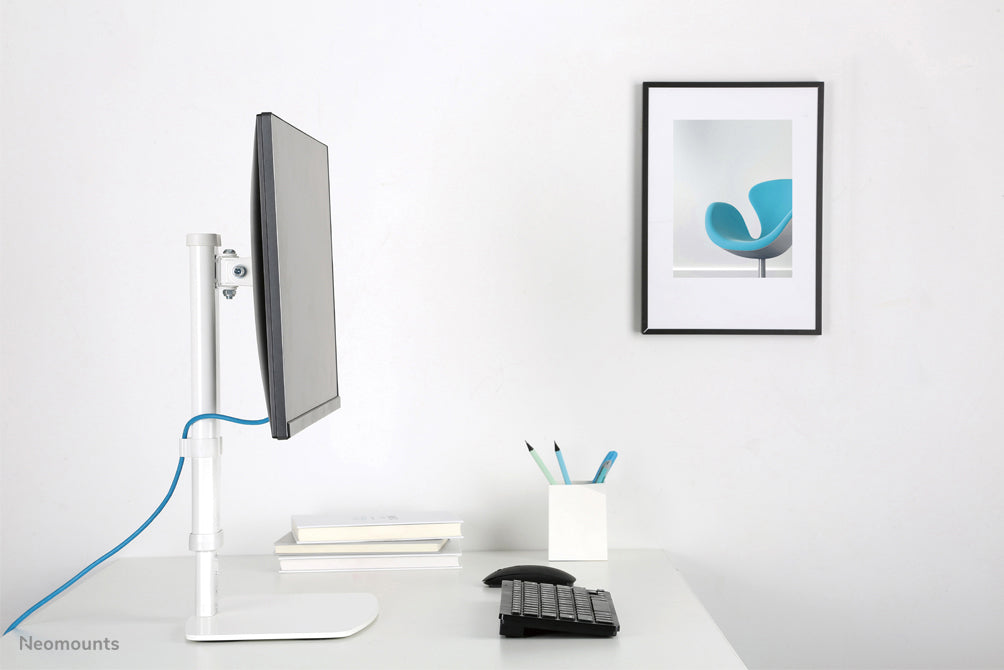 FPMA-D890WHITE is a desk support for flat screens up to 30 inches (76 cm).