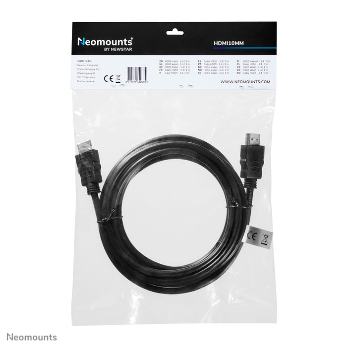 HDMI 1.4 cable, High speed, HDMI 19 pins M/M, 3 meters
