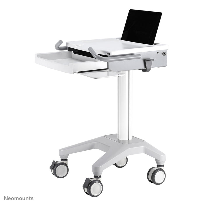 MED-M200 is a mobile workstation for laptop, keyboard and mouse.