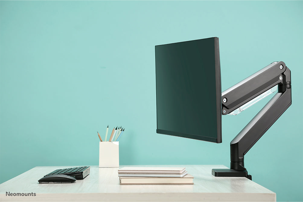 NM-D775BLACK is a gas-suspended desk support for flat screens up to 32 inches (81 cm) - Black
