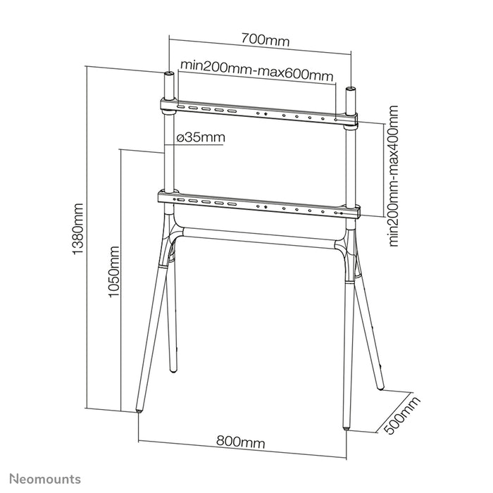 NM-M1000WHITE is a furniture for flat screens up to 70 inches (178 cm).